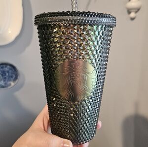 Starbucks Oil Slick Unicorn Black Studded Tumbler